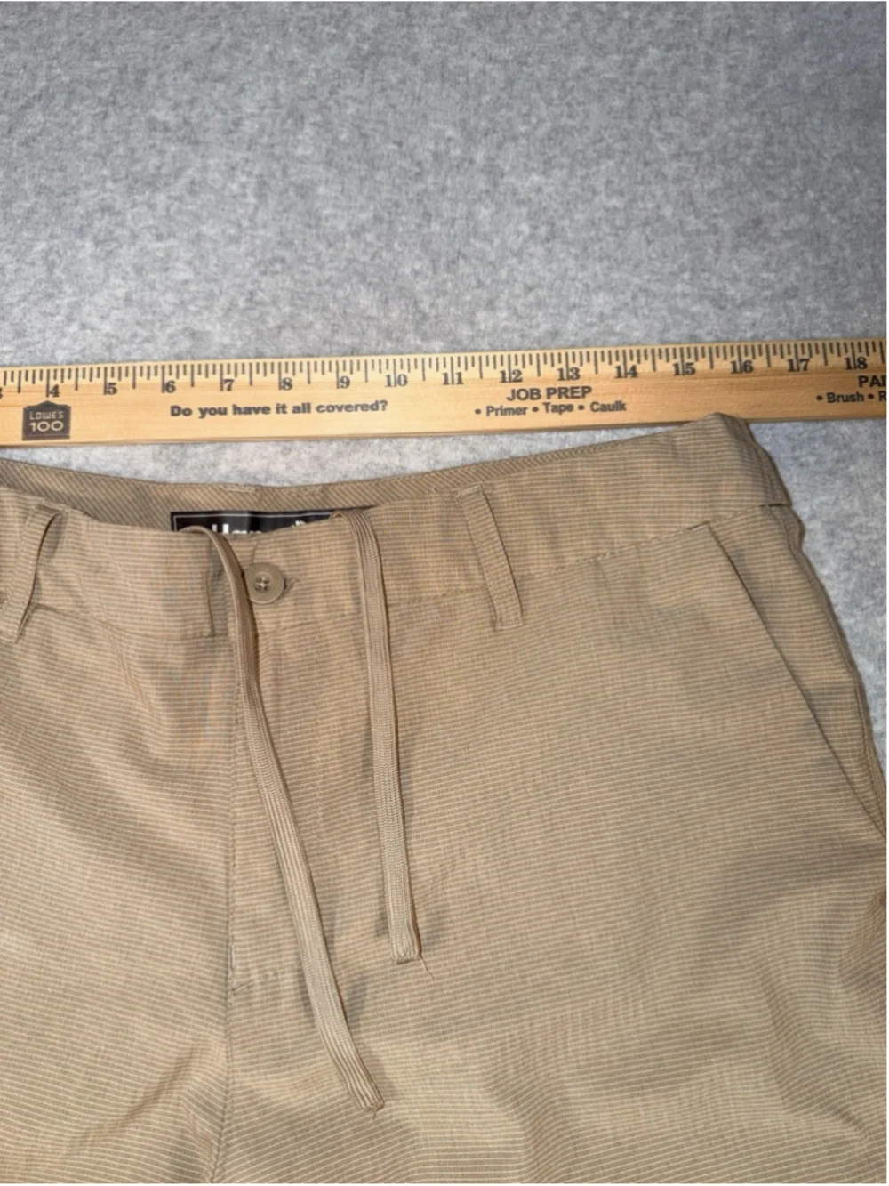 Hang Ten Mens Hybrid Shorts Size 34 Khaki Stretch Golf Casual Performance